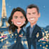 create professional caricatures for couples or wedding gift