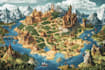 draw a wonderful custom fantasy map