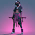 cyberpunk female character desing