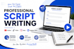 write engaging youtube, tiktok and social media scripts