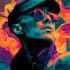 create psychedelic and trippy style album cover