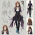 design a complete anime character sheet reference