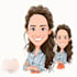 create a custom hobby caricature with a hand drawn portrait