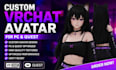 create and optimize custom 3d vrchat avatar for PC and quest