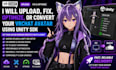 upload fix optimize or convert your vrchat avatar using unity sdk