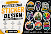 create unique custom sticker artwork