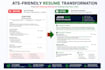 write and design an ats friendly resume or CV
