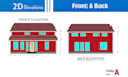 draw 2d elevation from floor plan