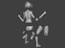 create action figure design, 3d action figure statue articulated model