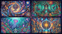 do amazing psychedelic and trippy illustration
