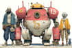 design sci fi mecha and robot concept art