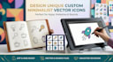 design unique custom minimalist vector icons