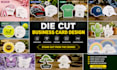 design custom die cut business card