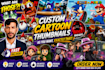 design epic gaming and cartoon roblox youtube thumbnails that get clicks