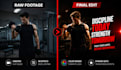 edit workout videos with a timer, preview, and progress bar