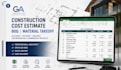 do construction cost estimation, quantity takeoff and boq