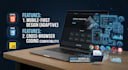 develop a clean HTML CSS js responsive landing page or front end website