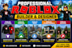 create roblox clothing, terrain,maps,studio models, professional roblox builder
