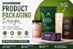 design premium product packaging, box, pouch, label design