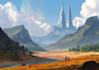 create spaceship concept art for you