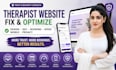 fix therapy website design, SEO, booking, speed, mobile and privacy issues fix