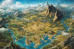 illustrate hand drawn fantasy world maps