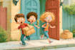 digitally paint colourful children book illustrations