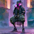 cyberpunk hacker character art