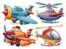 draw aircraft, helicopter, airplane into a vector