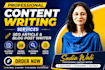 write SEO blog posts and articles
