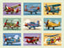 draw aircraft, airplane, helicopter into a vector cartoon