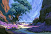 2d game parallax background and environment concept art