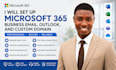 setup microsoft 365 business email outlook custom domain