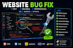 fix HTML CSS javascript PHP and python website bugs