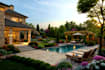 design landscape, terrace, backyard, pool, and patio