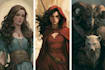 create fantasy card game art and book illustrations