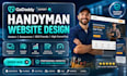 build a professional godaddy website for handyman services