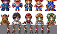 do 2d pixel art character animation sprite sheet game assets game art