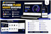 build a professional responsive website using python flask
