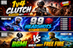 design eye catching youtube gaming thumbnails for bgmi, pubg and free fire