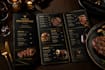 design a professional restaurant and cafe menu