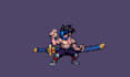 design pixel art character, pixel art sprite sheet and pixel art animations