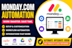 setup monday com crm workflow automation zapier make com integration