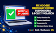 fix google merchant center misrepresentation issue, policy violation setup gmc