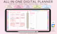 design hyperlinked pdf planner, etsy digital planner, goodnotes planner