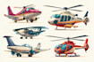 make a realistic digital illustration of an airplane