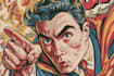 draw old retro distressed comic illustration