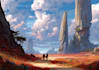make a sci fi mecha and robot concept art