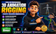 create 3d character modeling, rigging, and 3d animation