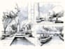 sketch landscape, house or building
